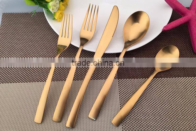 24PCS gold-plated color flatware Cutery Set 4150