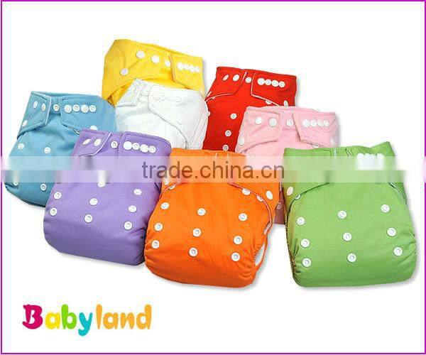 Factory Baby Cloth Diapers Reusable Washable Sweet Happy Solid Plain Baby Diapers