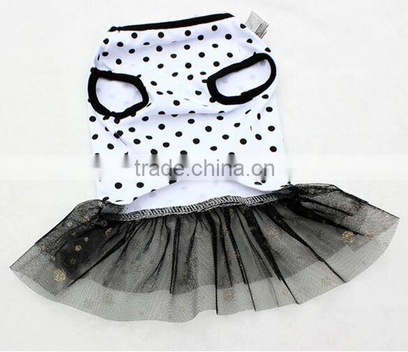 Puppy Pet Clothes Summer Dog Cute Smiling Face Round Dot Little Skirt XS-XL 16693