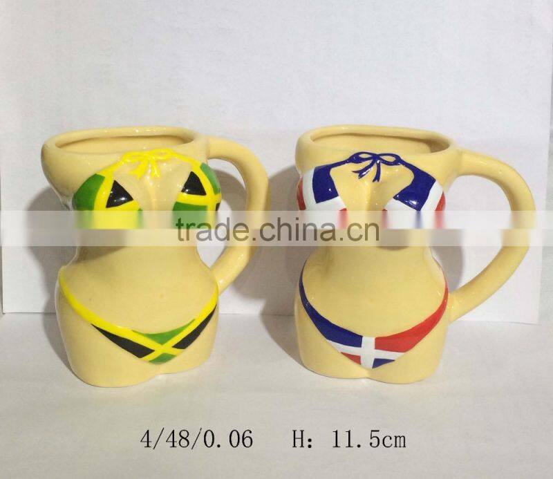 Jamaica flg bikini beauty girl body mug