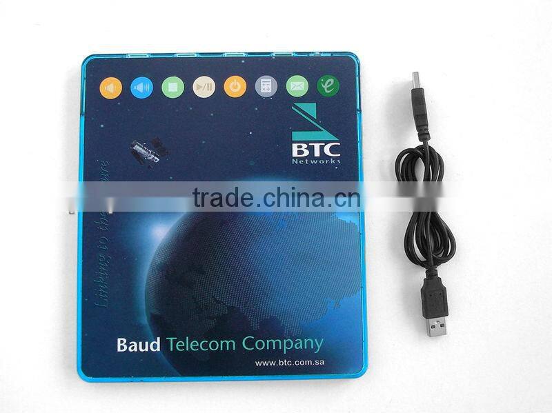 USB multifunction webkey mouse mat with full color printing