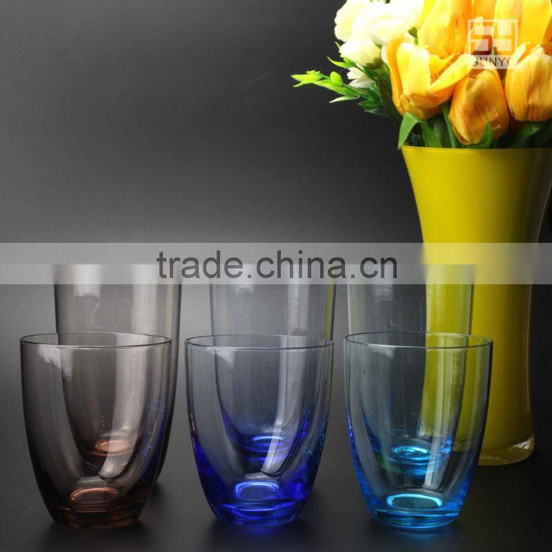 Handmade Colored Drinking Glass Cup Set Glassware