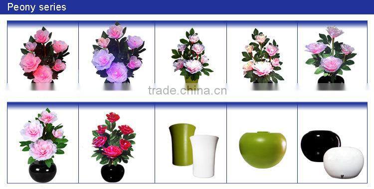 Wholesale factory price LED peony flower color changing light with pot