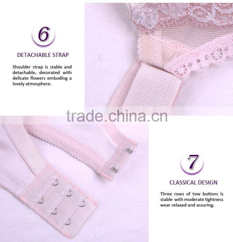 Low Price Delicate Young Lady Back Closure Girls Underwear Bra New Design