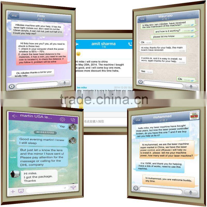 80/100/120W K-1390 co2 wood laser cutting machine