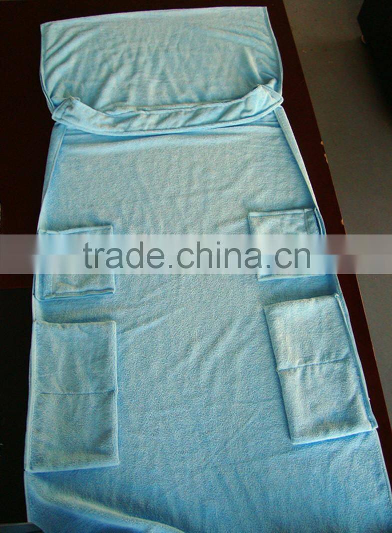 china supplier custom cotton or microfiber Portable beach lounger towel