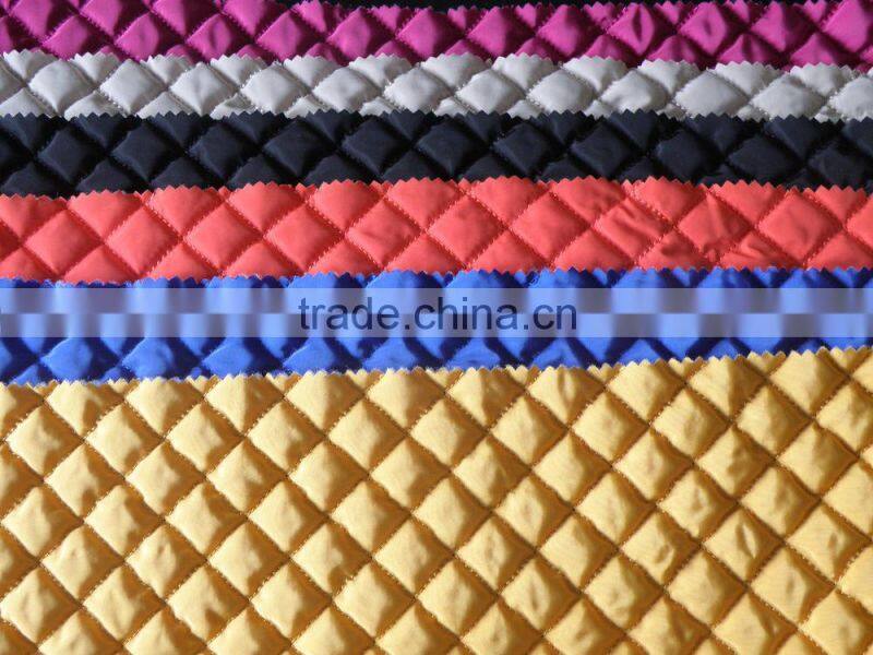 winter diamond 3 layers thermal padding quilting fabric for down coat/jacket