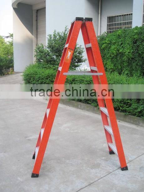 Fiberglass Double Side Step Ladder with EN131.