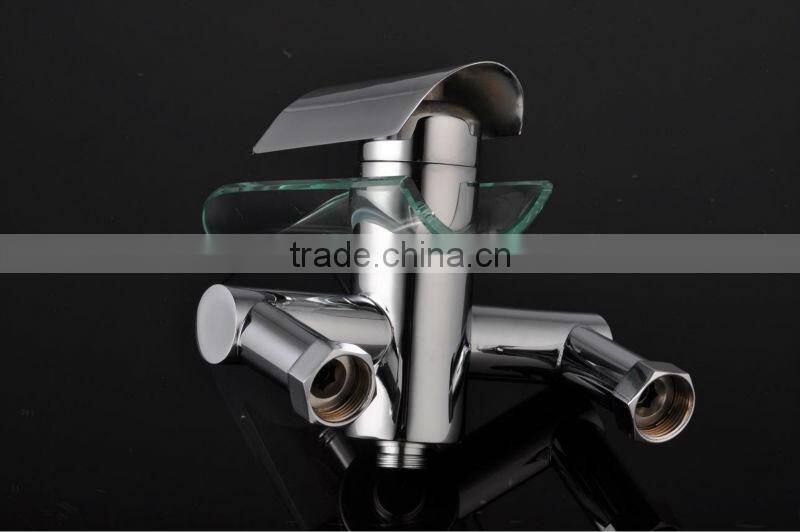 In-wall Glass Spout Bath Shower FaucetQH0814W