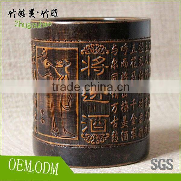 Business gift high quality bamboo tube for pen