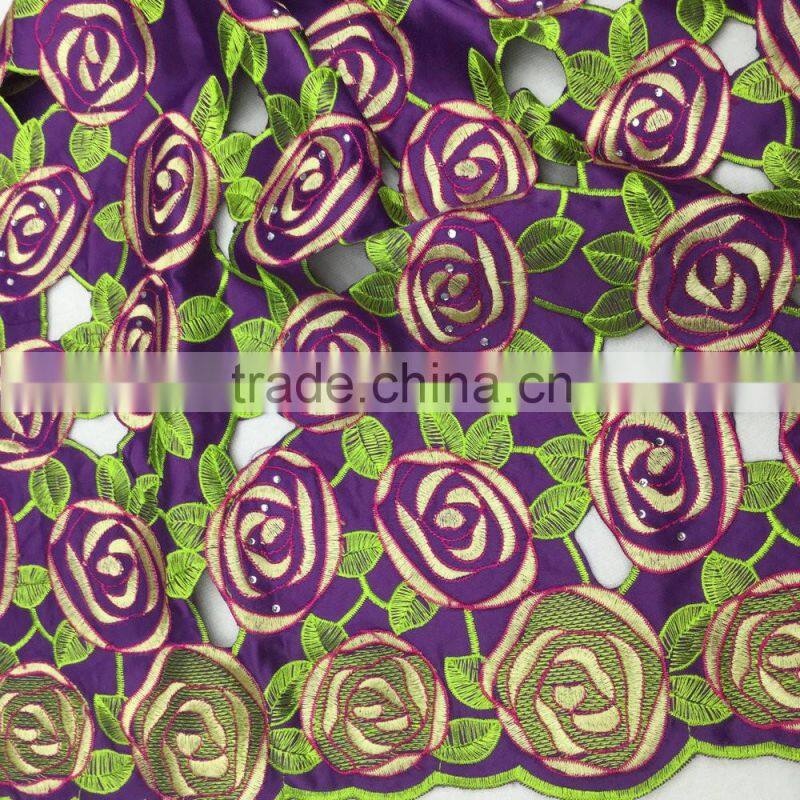 Royal bule formal dress patterns lace African styles dress making silk lace fabric for sale