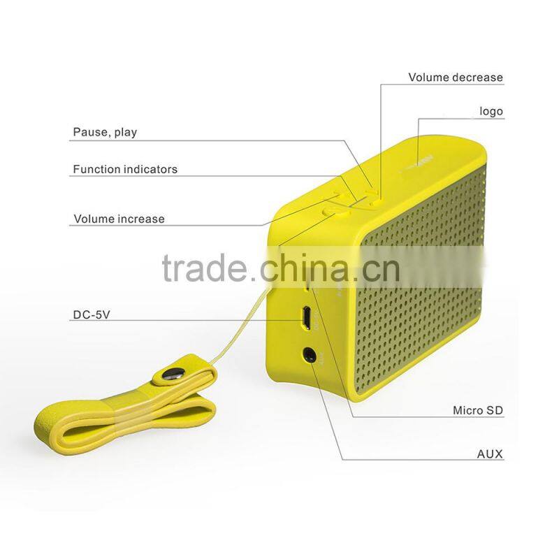 Newest colorful mini square wireless bluetooth speaker