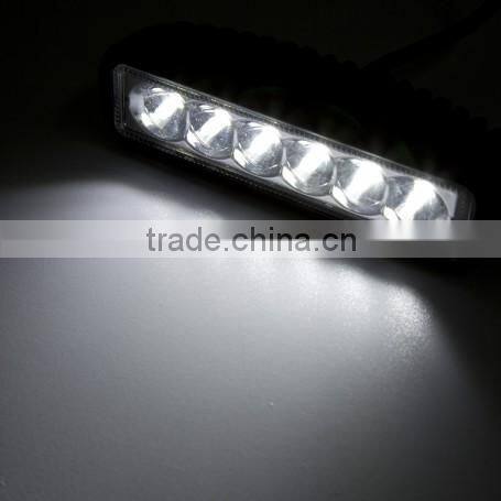 6.3 inch 18W LED Work Light 12v 1200LM 6-LED White Light Square Spotlight-Black led work lamp
