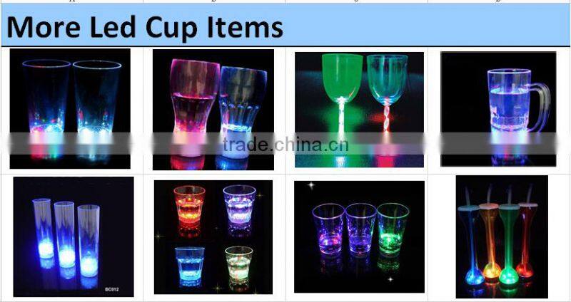 LED Martini Plastic with lights for Christmas Bar Party liquid wine active led cup light up wine plastic