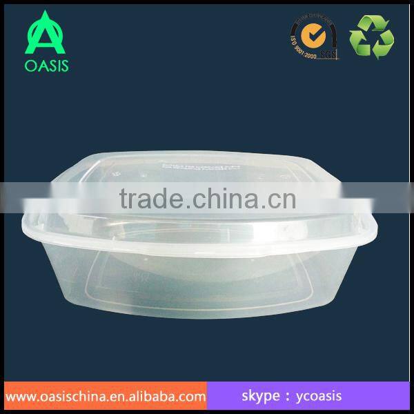 Food grade pp material disposable plastic food container 3600ml