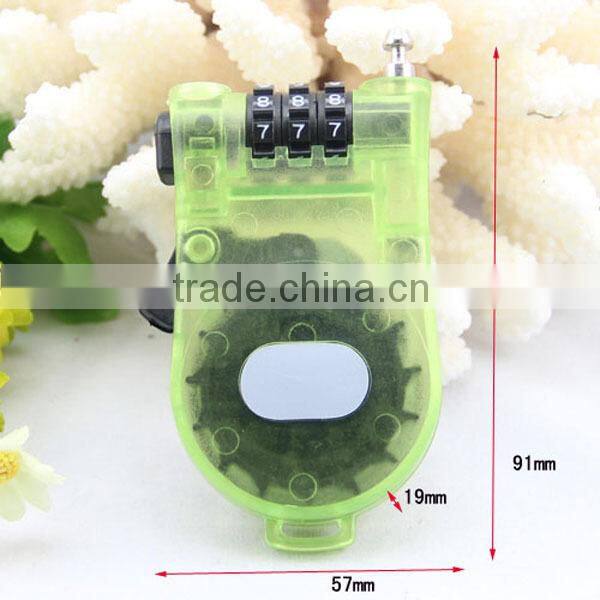 High Security Colorful transparent ABS cable number lock