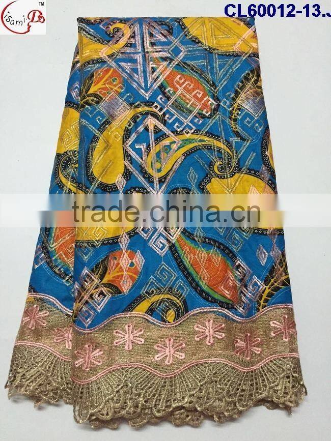 CL60012 2016 new coming fashion hot sale nice lace designs with wax fabric french lace