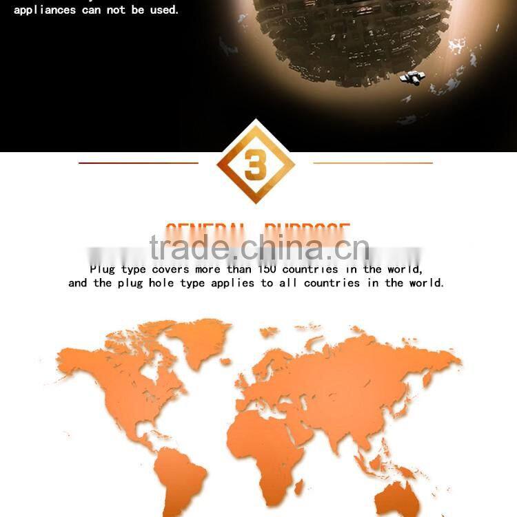 US 2 pin plug universal travel power adaptor