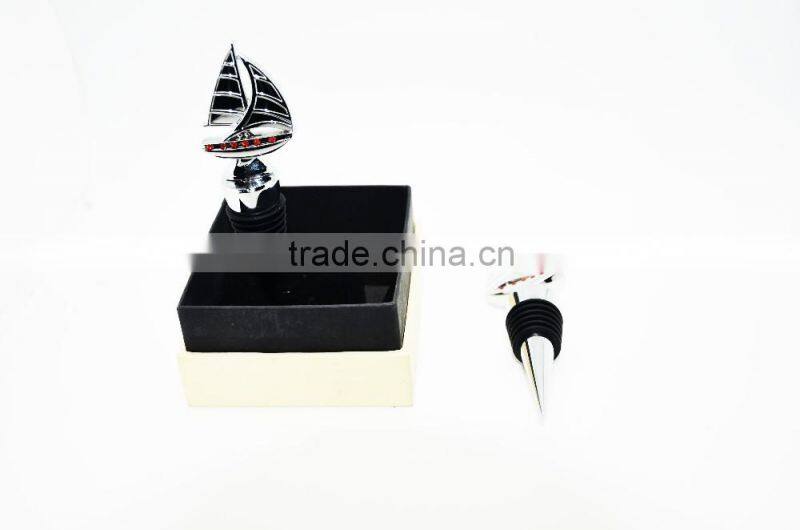 Diamond Design Sailing Wine Bottle Stopper