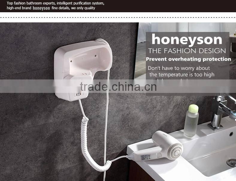 Hotel bathroom wall mounting 110V hair dryer professional 1200W wall mounted hotel appliances hair dryer