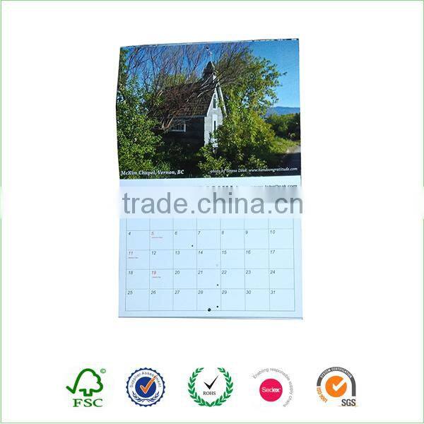 Full color advertising large wall calendar