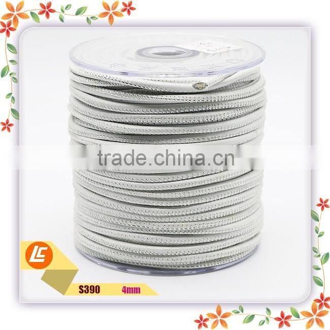 White leather cords in delicated stitching for 2016 bracelets making