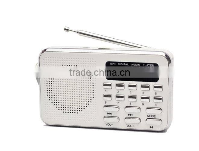 Robot-228 portable card speaker,mini speaker with TF/Micro SD card/USB disks,radio fm