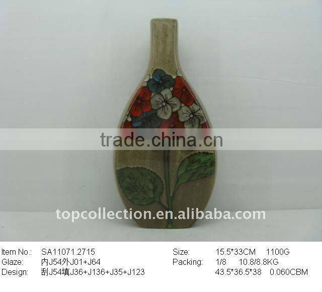 ceramic red color vase