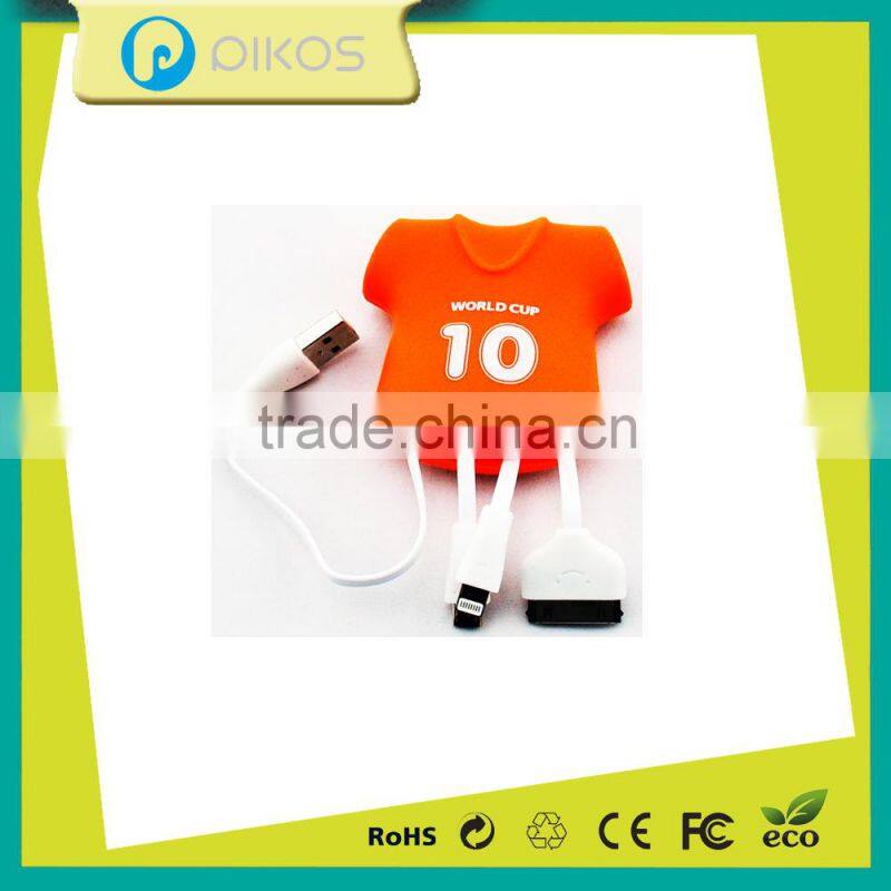 World cup jerseys data cable for mobile phone