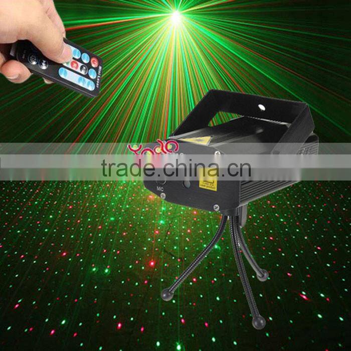 Fantastic Mini Starry Sky Style Green & Red Light LED Stage Light With Remote Controller Black