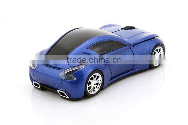 mini wireless car mouse with blue headlight