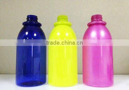 colorful empty plastic bottles