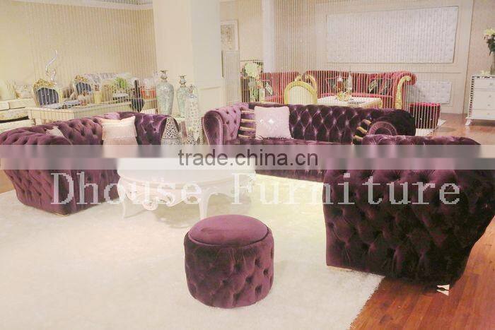Button fabric sofa set AL030