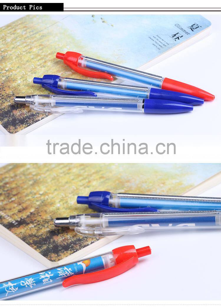 Plastic promotional retractable banner pen pull out banner pen
