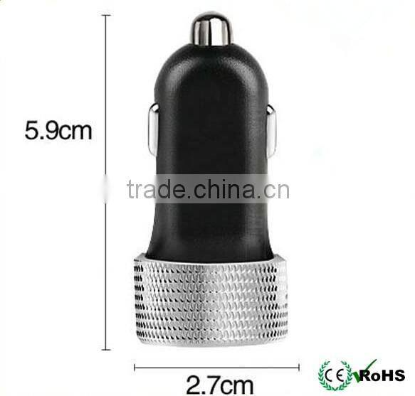 Hiqh quality dual usb car charger for mobile phone/Iphone/Samsung