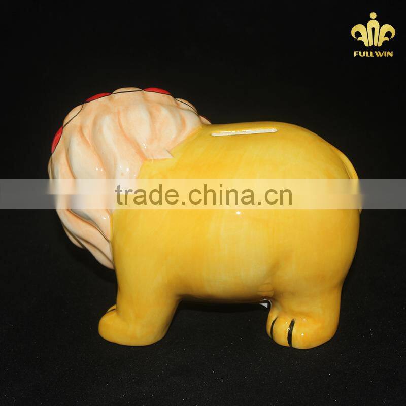 Atique new design lion shaped money box for adults