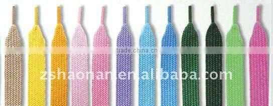 High quality fashion customized flat waxed shoelaces