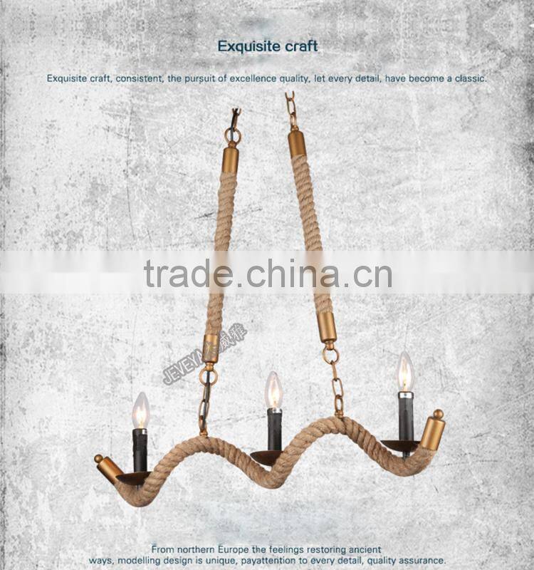 Hot Selling Hemp Ropes Pendant Lamps 240V E27 Led Light Exhibition Lamp