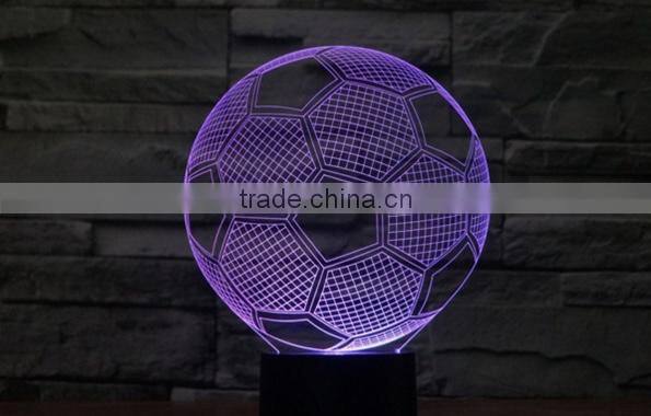 59-Football Model Night Light 3d Lamp Colorful 3d Illusion Art Lamp 3d Acrylic Sculpture Lamp