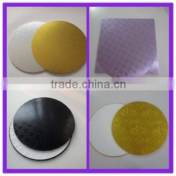 Rose Design Embossed Gold Foil Cake Drum