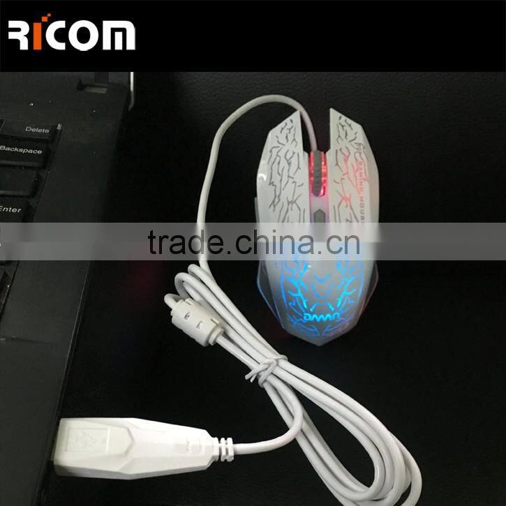 Hot Changeable colorful breath lamp drivers usb 6d gaming mouse