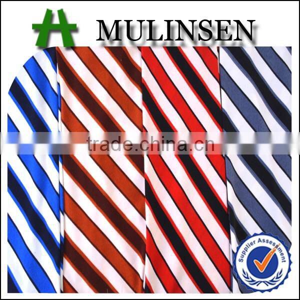 Shaoxing knitted dress making material poly spandex 1000T ity jersey stripe fabric