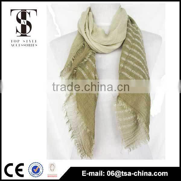2015 ladies stripe dyed 100 viscose scarf