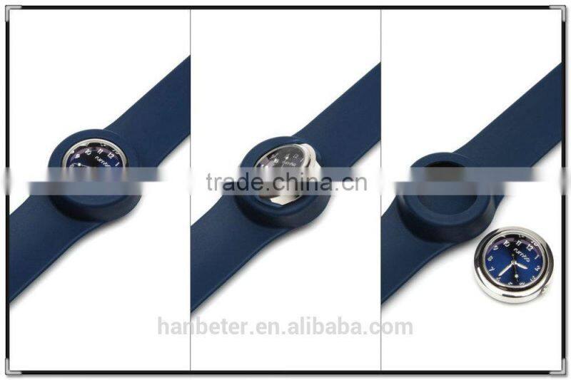 2014 latest hot sale unisex vogue colorful silicone slap watch digital ring watch