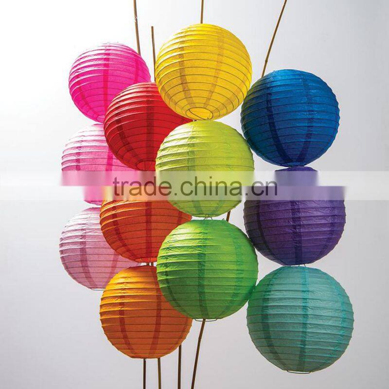 Colorful Accordion Paper Lantern Round Paper Accordion Pleated Lanterns for wedding