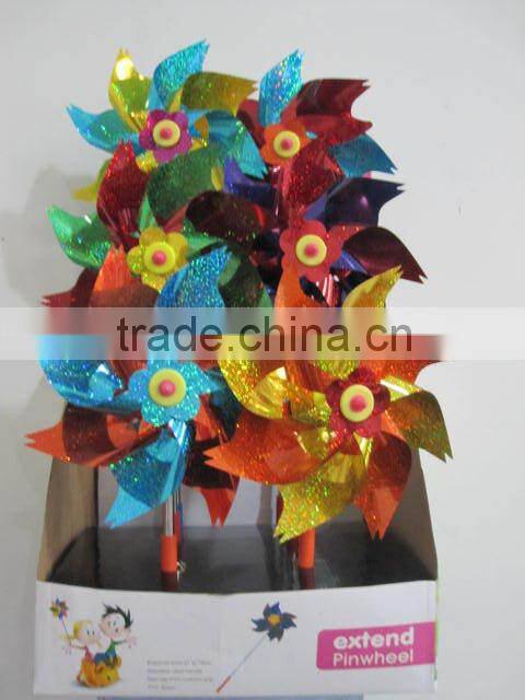 Extendable plastic windmill for kids