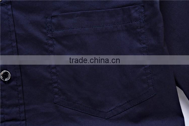 Plain Black Trendy High quality Dress/office long sleeve shirt for latest best quality men square collar