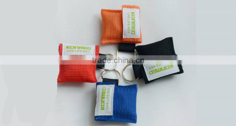 konmed cpr face mask with keychain for first responser breathing barrier
