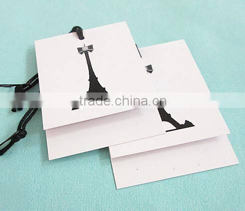 Silk Screen Print Custom Logo Garment Card Tag Folded Apparel Tags