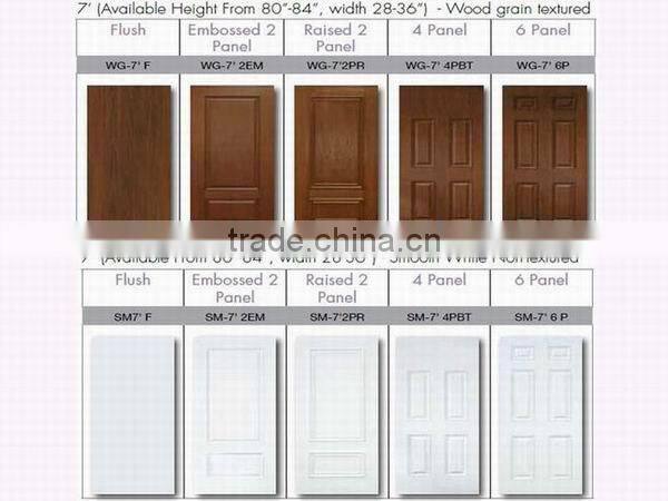 Good quality fiberglass door WG-8'F01